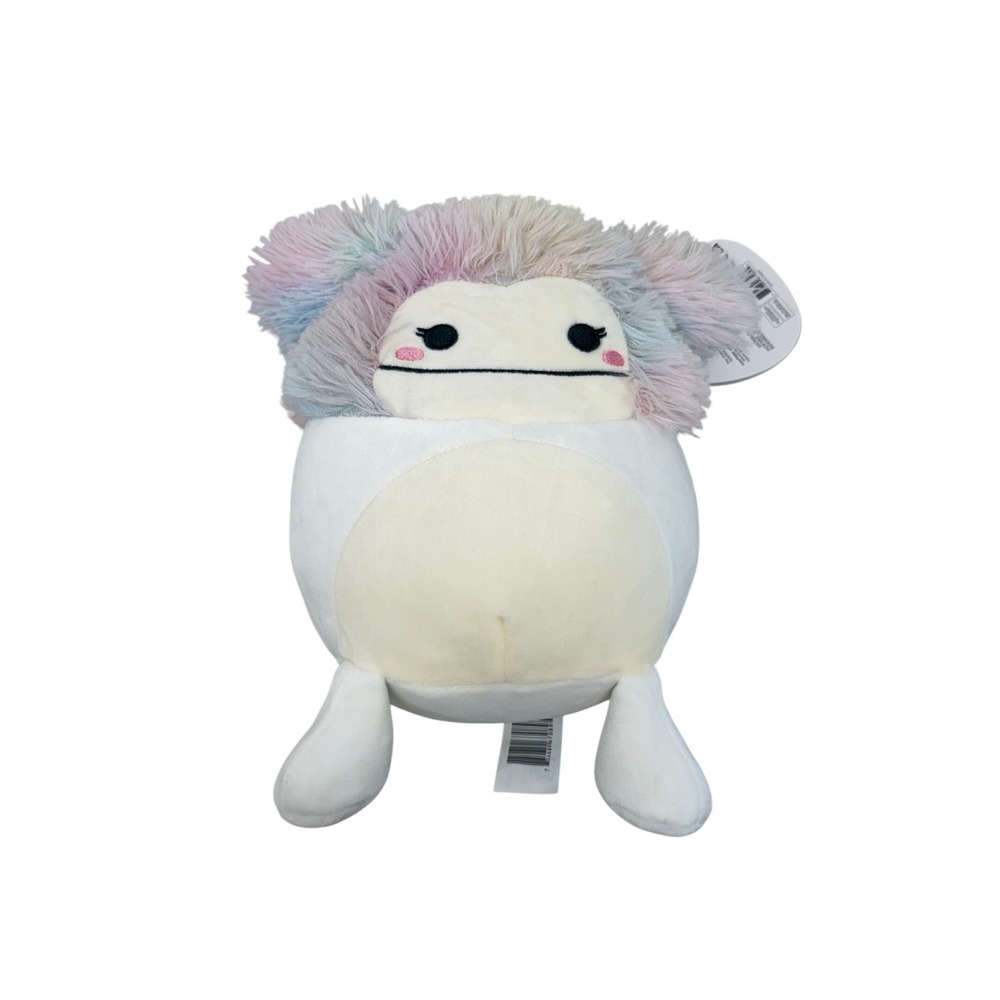 Kellytoy Squishmallows Zaylee the Bigfoot 8 Inch White Rainbow Plush